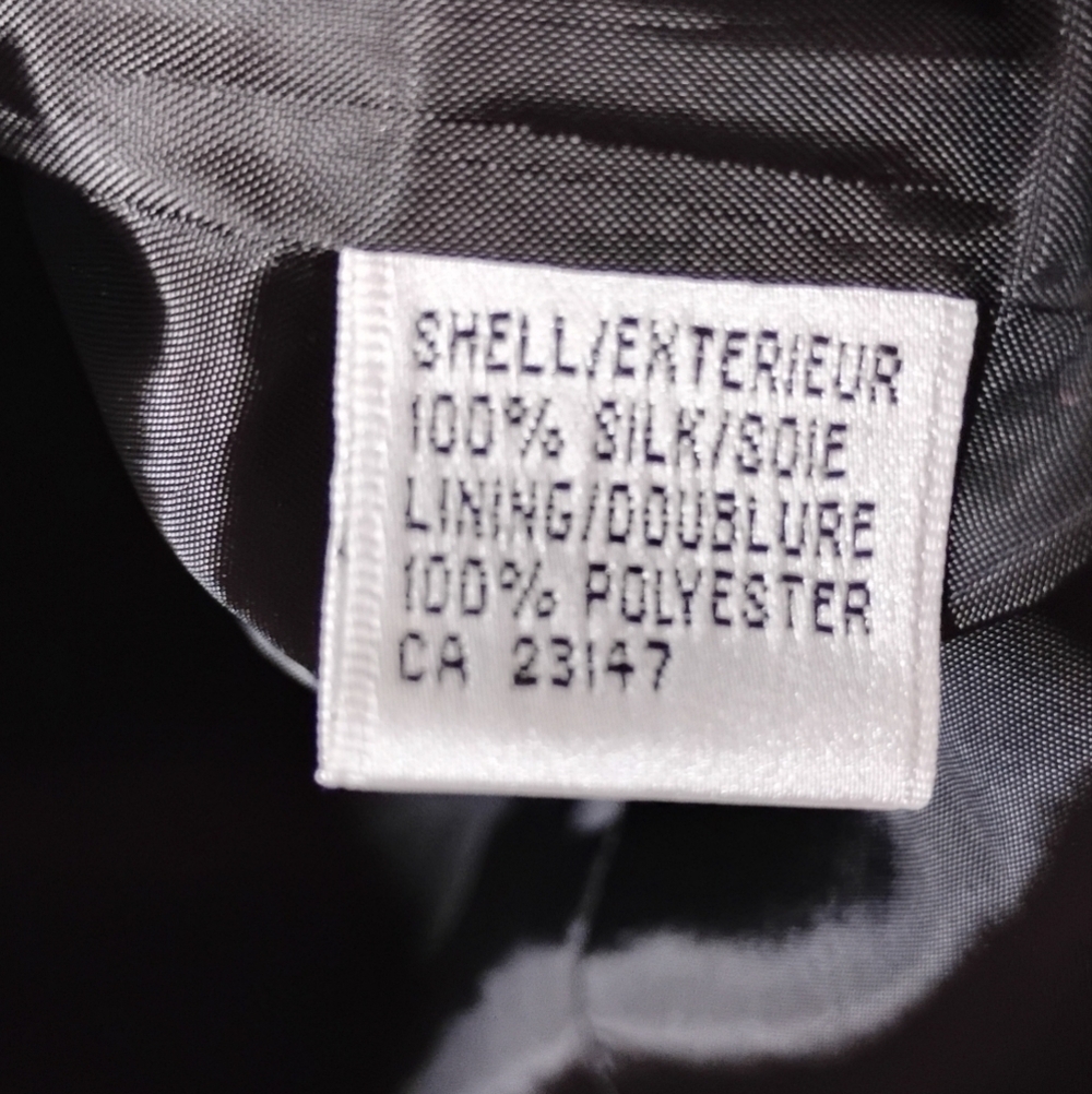 Talbots 100% Pure Silk Black Blazer Jacket Size 8 - Picture 6 of 7